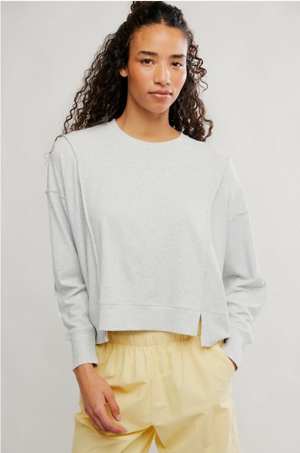 All My Love Long Sleeve Tee - Heather Grey