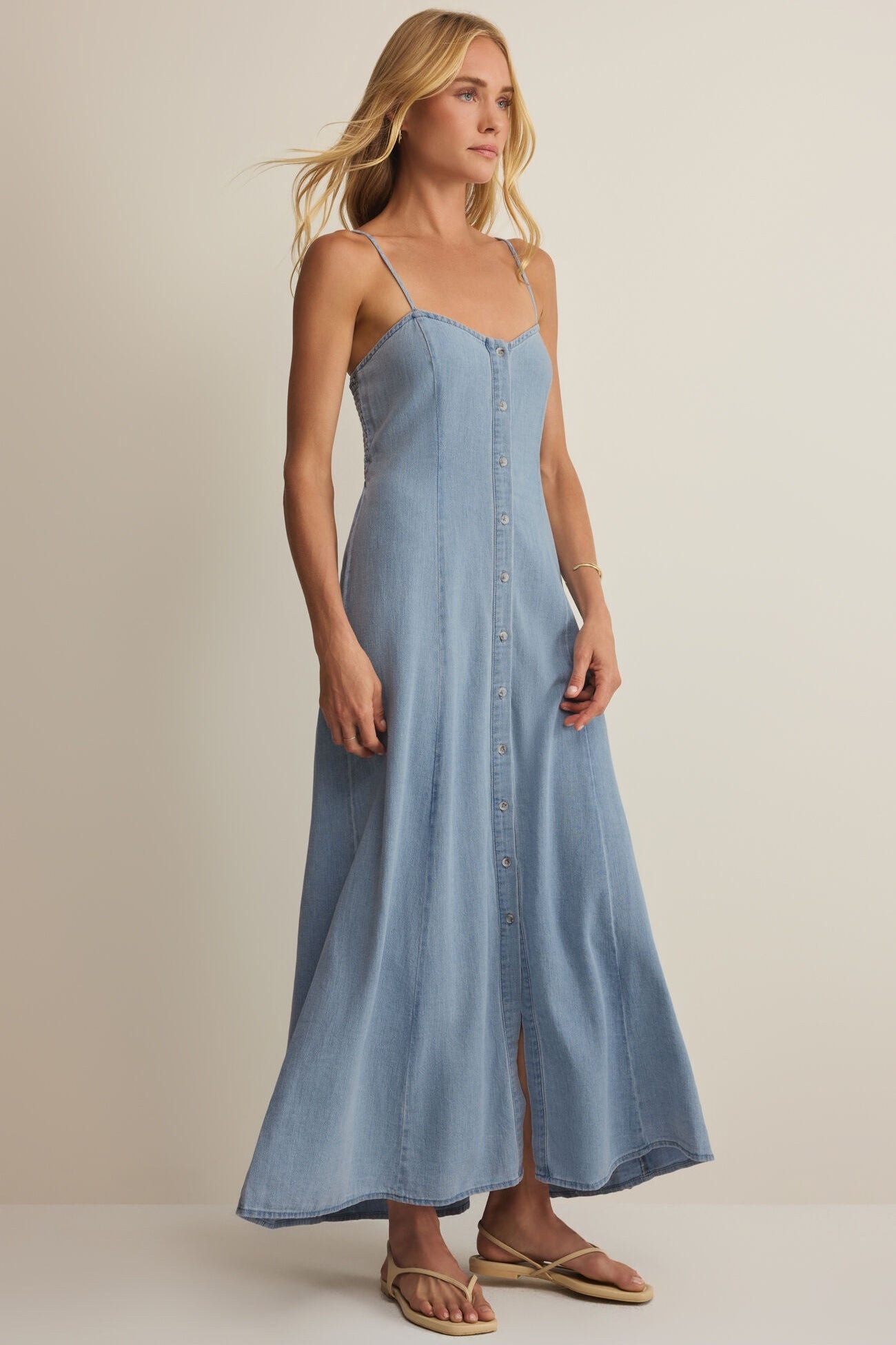 Angel Eyes Twill Midi Dress - Lake Blue Rumor Boutique Angel Eyes Twill Midi Dress - Lake Blue Rumor Boutique
