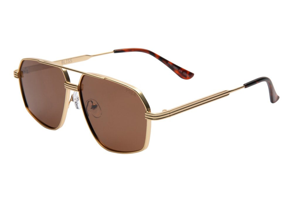 Bliss "Gold / Brown" Polarized Lens Sunglasses