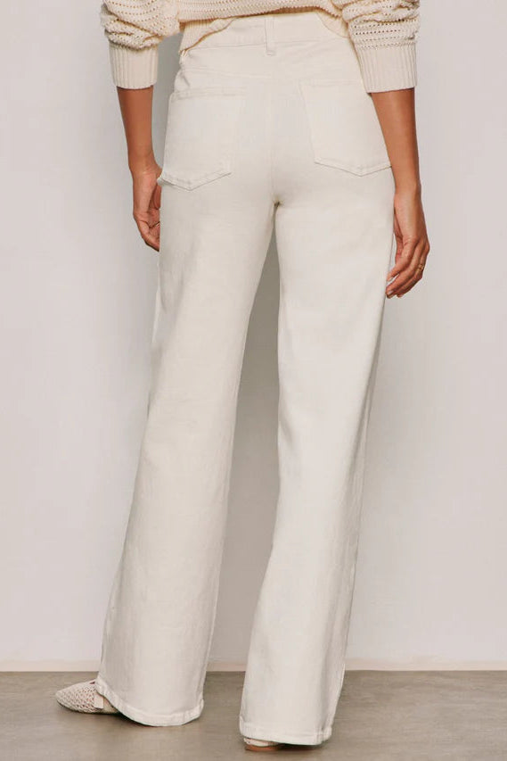 Cadence Relaxed Straight Leg Jean - Collagen