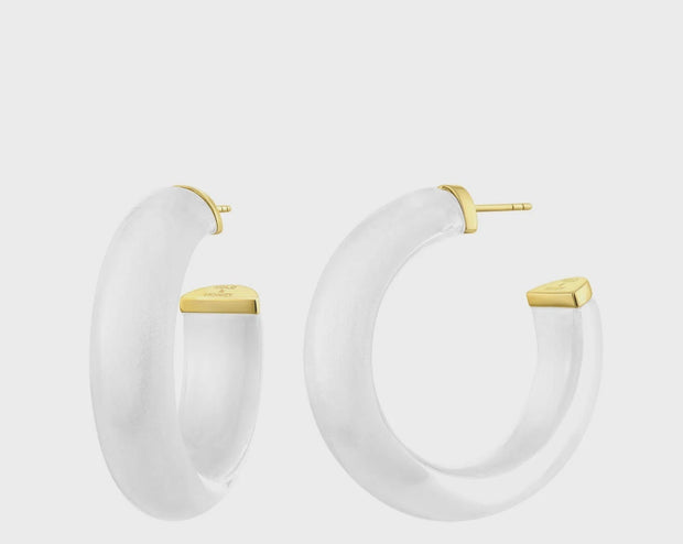 1.5" Small Dove Illusion Hoop Earrings