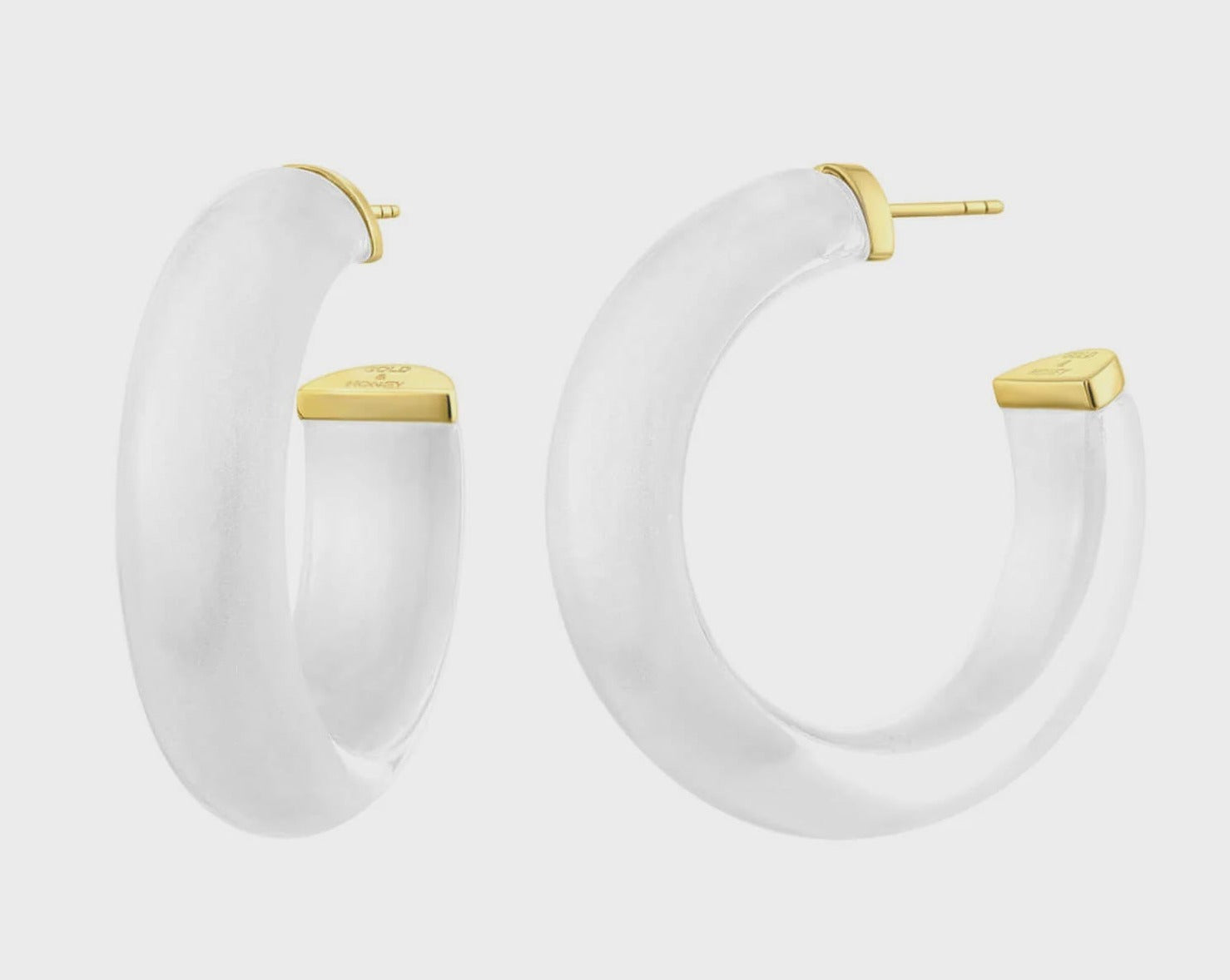 2" Medium Illusion Hoop Earrings - Dove
