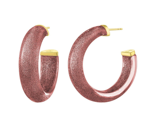 1.5" Small Cocoa Illusion Hoop Earrings