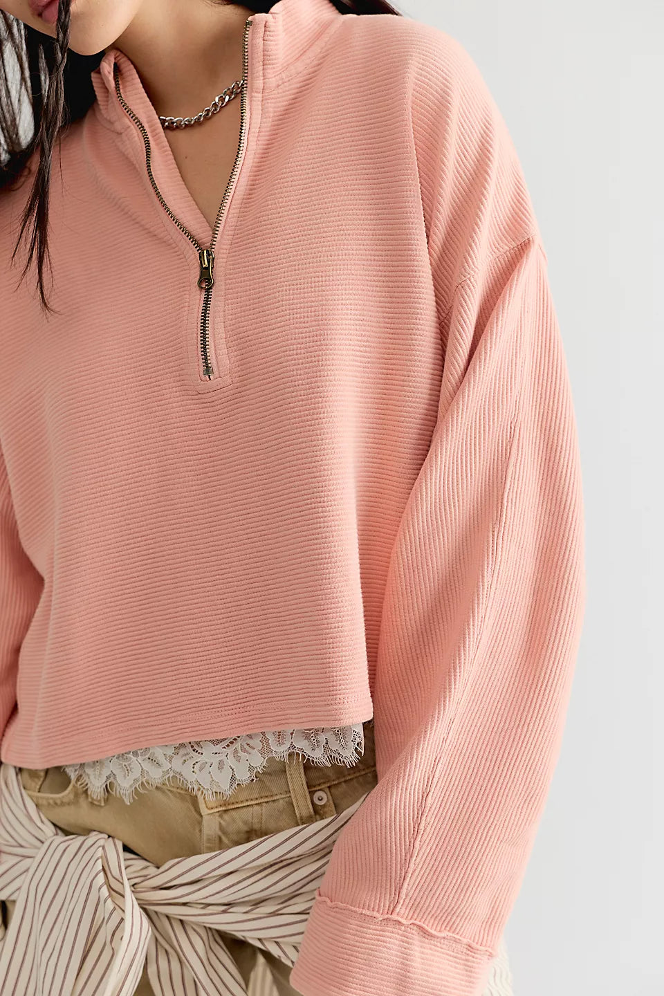 We The Free Celeste Quarterzip - Coral Pink