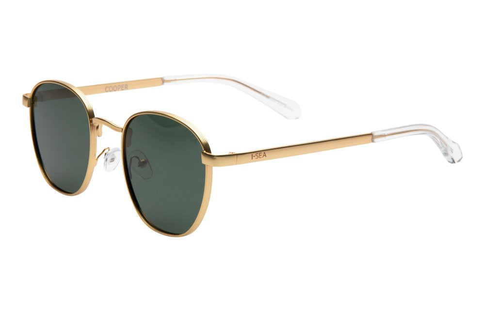 Cooper Sunglasses - Gold / Green Polarized Lens