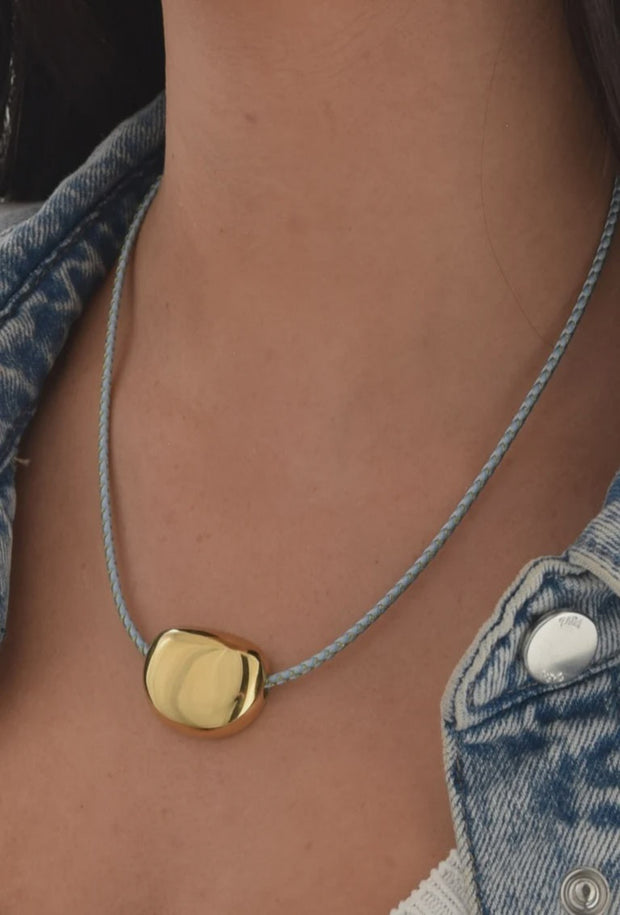 Drift Cord Necklace - Light Blue