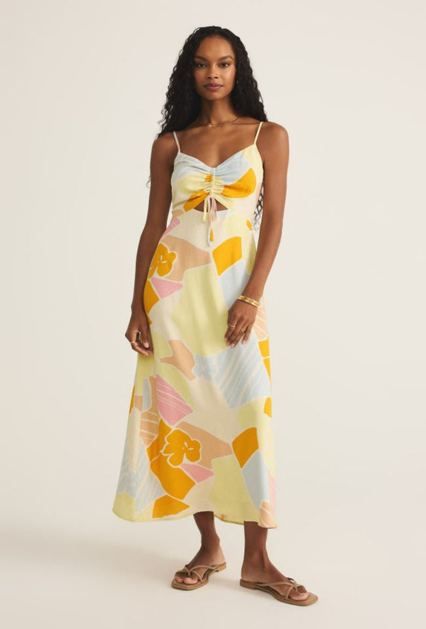 Aura Riviera Midi Dress - Mellow Yellow