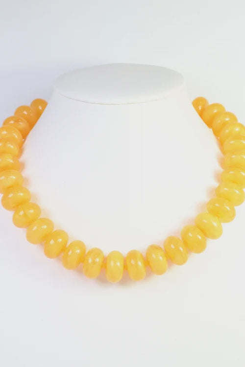 Davis Beaded Necklace - Mustard
