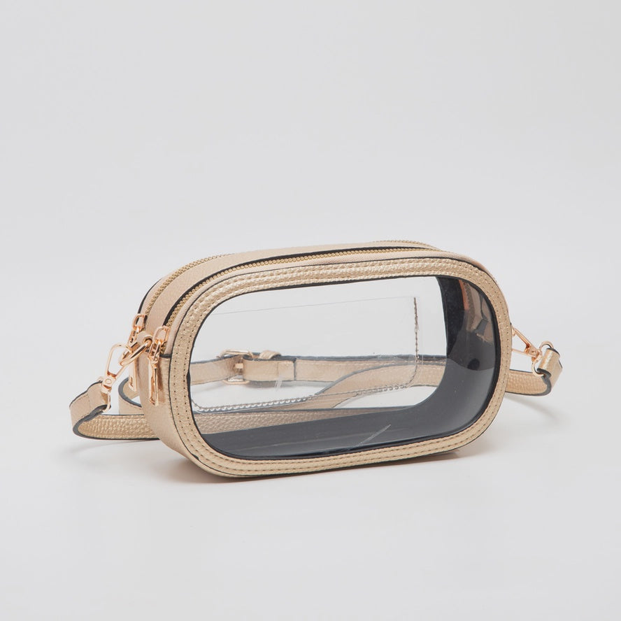 Game Day Stadium Clear Oval Bag - Gold