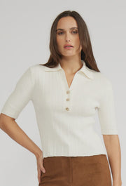 Callan Knit Top - Cream