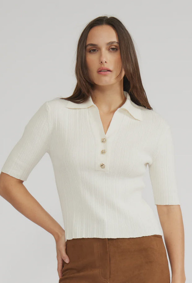 Callan Knit Top - Cream