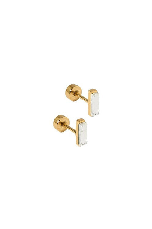 Amber Screwback Stud Earrings