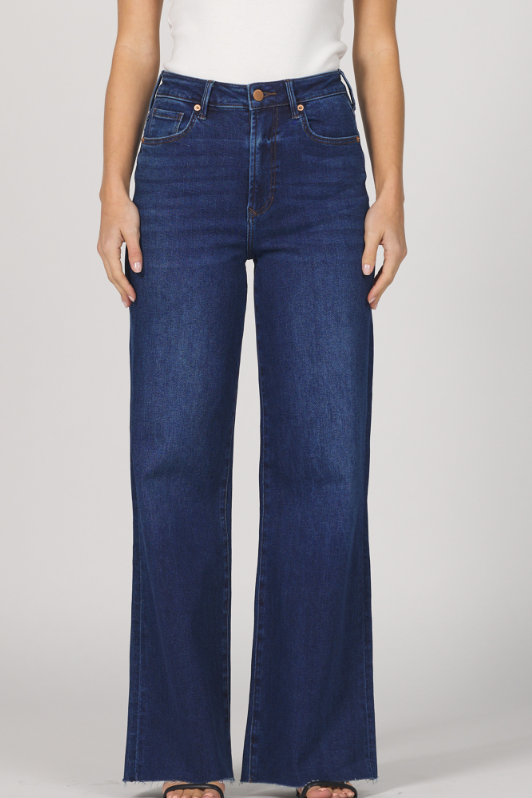 Fiona Wide Leg Jean - Dark Knight