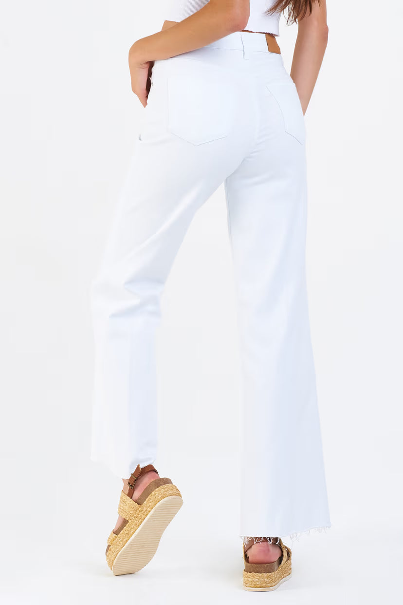 Fiona Wide Leg Denim - White