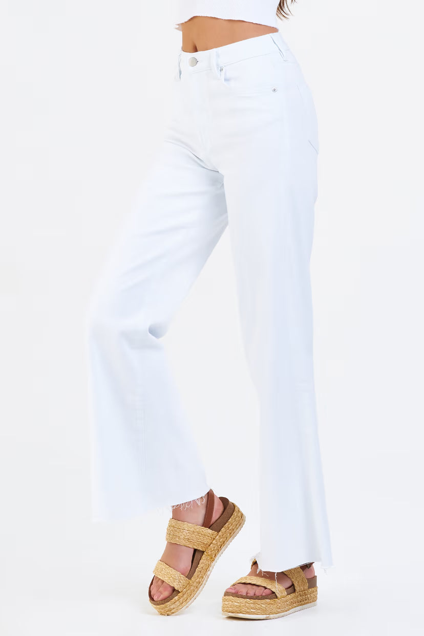 Fiona Wide Leg Denim - White