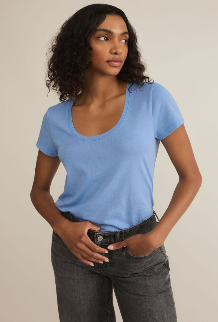 Anywhere Scoop Tee - Blue River