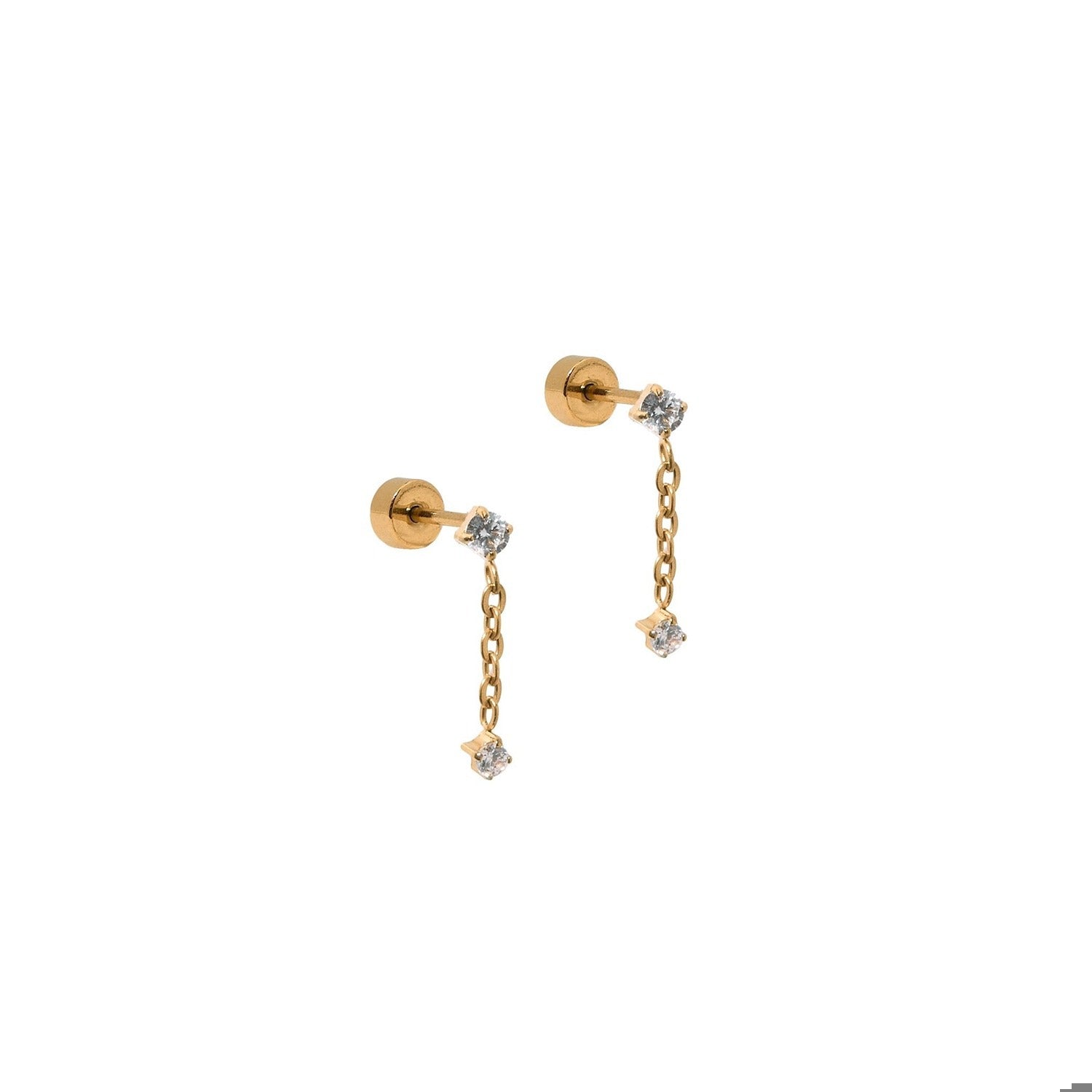 Screwback Stud Earrings - Holland Gold