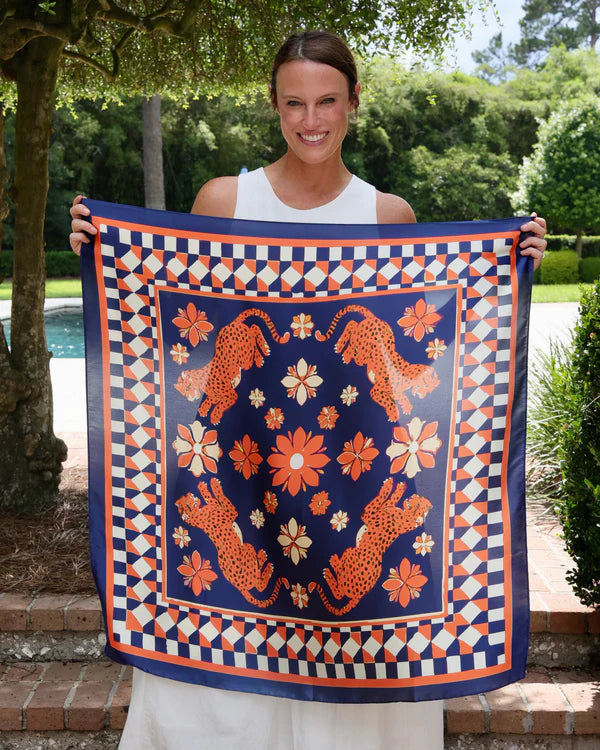 Hollis Scarf - Large - Navy / Orange