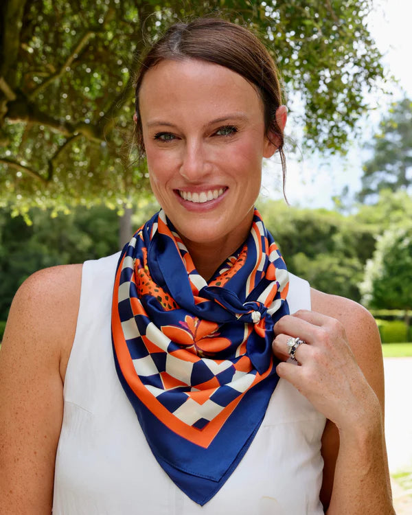 Hollis Scarf - Large - Navy / Orange