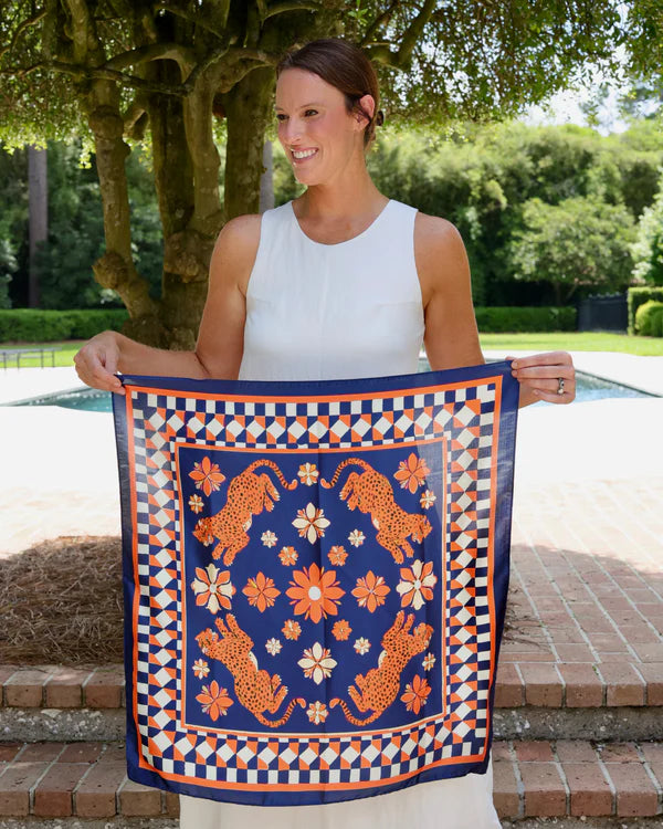 Hollis Scarf - Medium - Navy / Orange