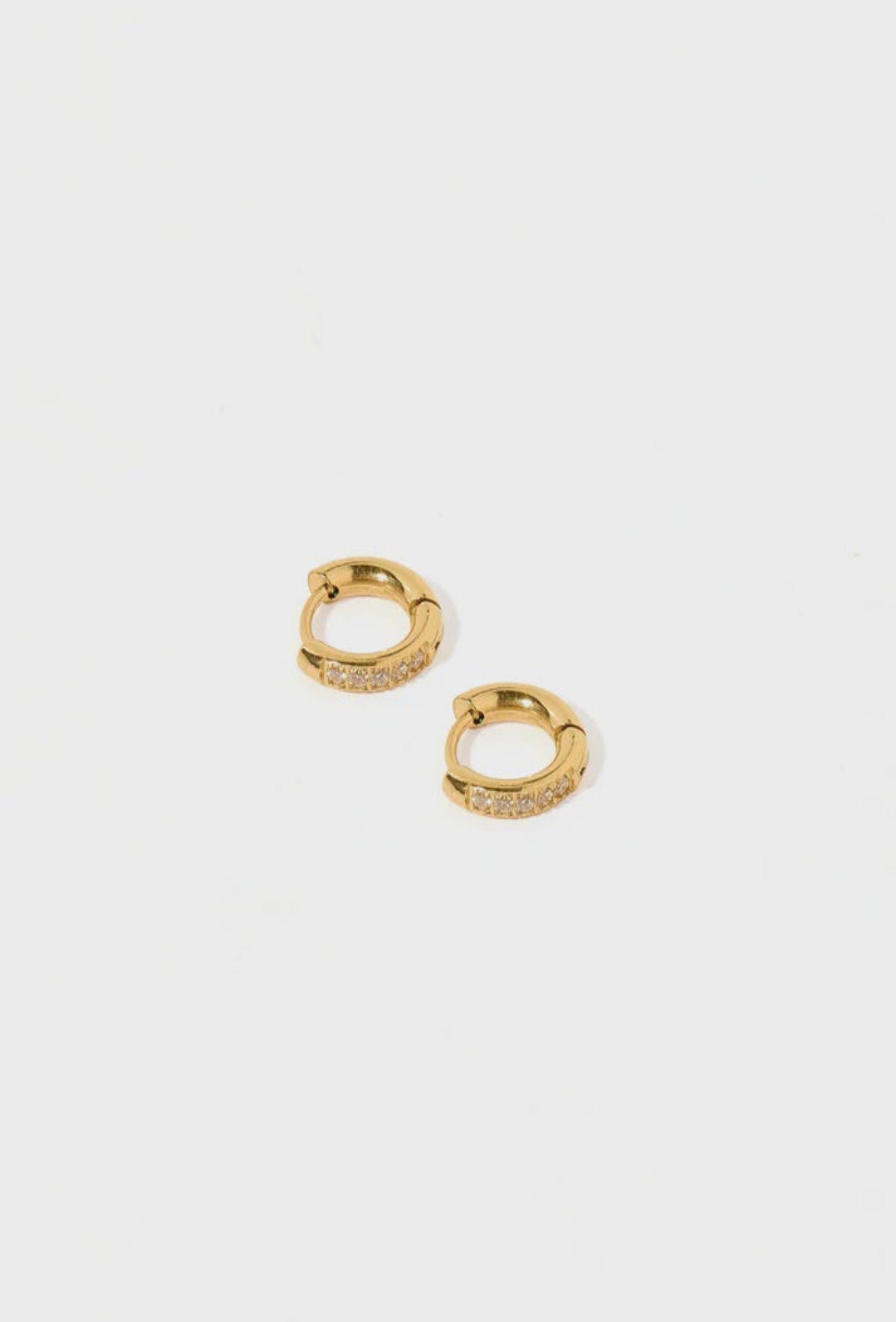 Scarlett CZ Huggie Earring - Gold