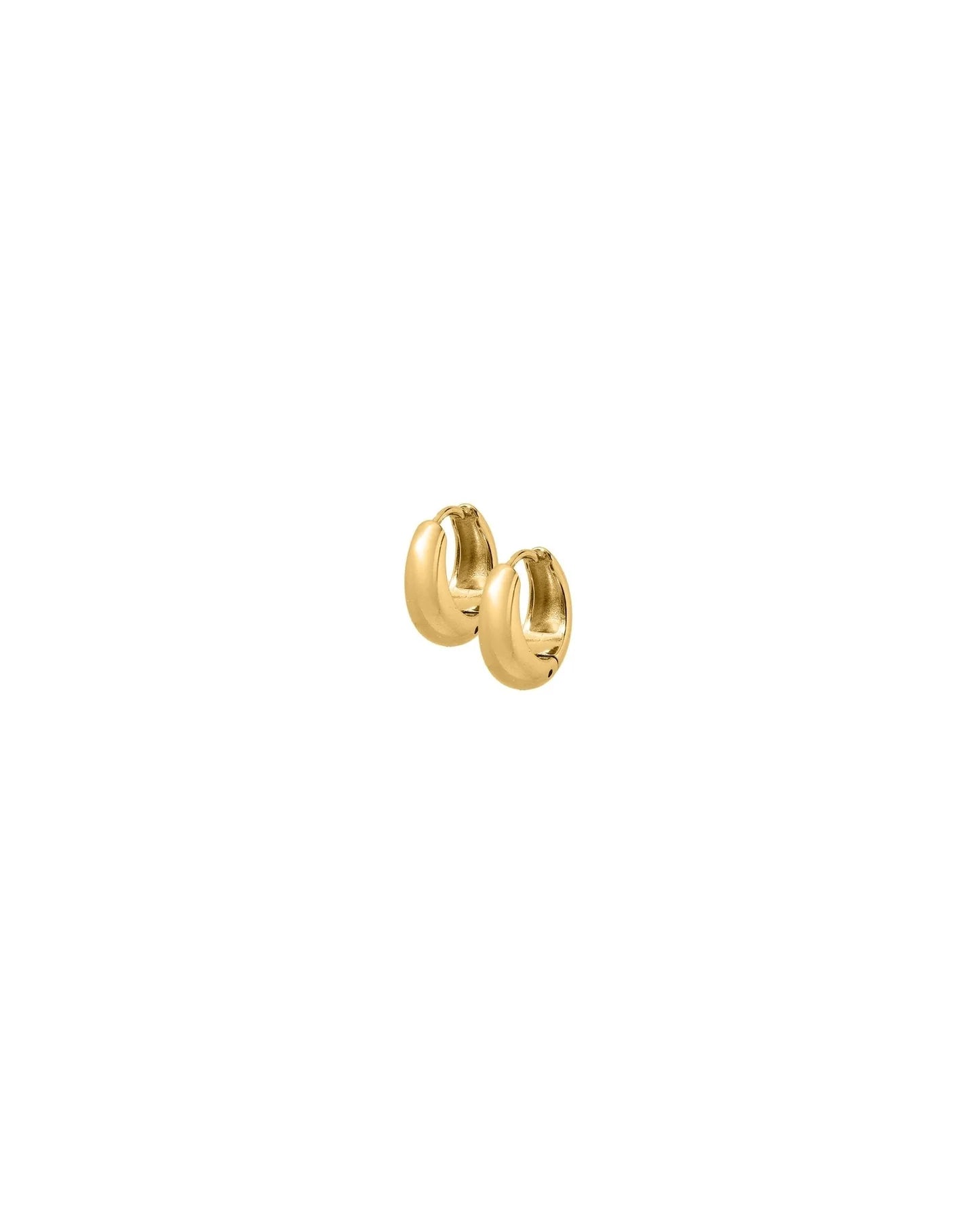 Huggie Earrings - Sunday Hoop Gold 8mm