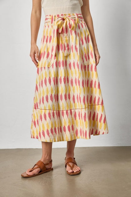 Ikat Long Skirt - Taffy Ikat