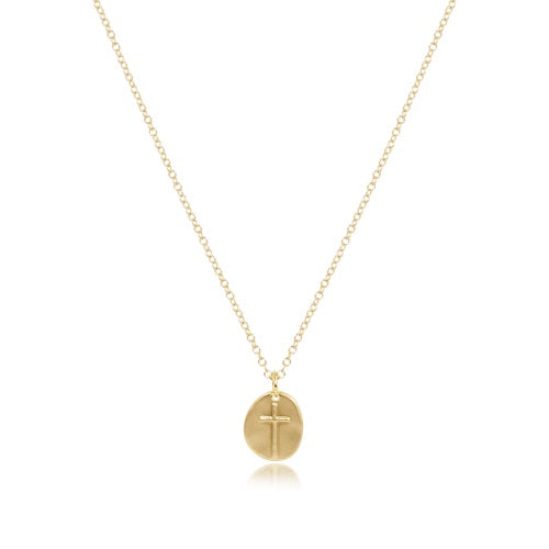 16" Necklace Gold - Inspire Small Gold Charm