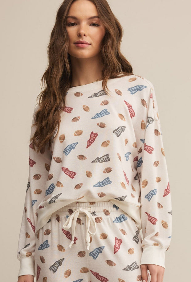 Elle Let's Go Long Sleeve Top - Vanilla Ice