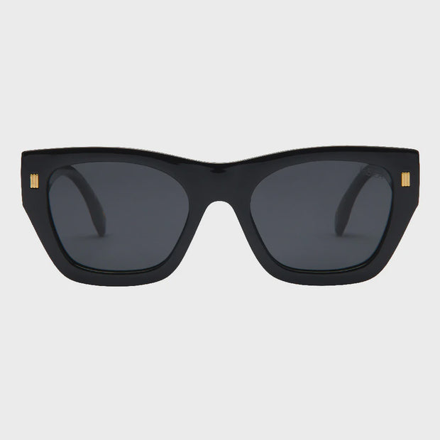 Ivy Sunglasses - Black / Smoke Polarized Lens