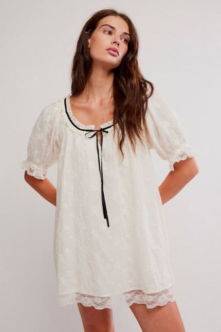 Juno Mini Dress - Tea Black Combo