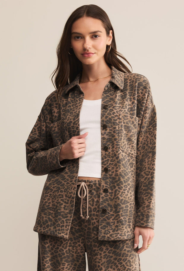 All Day Leopard Jacket - Desert Tan