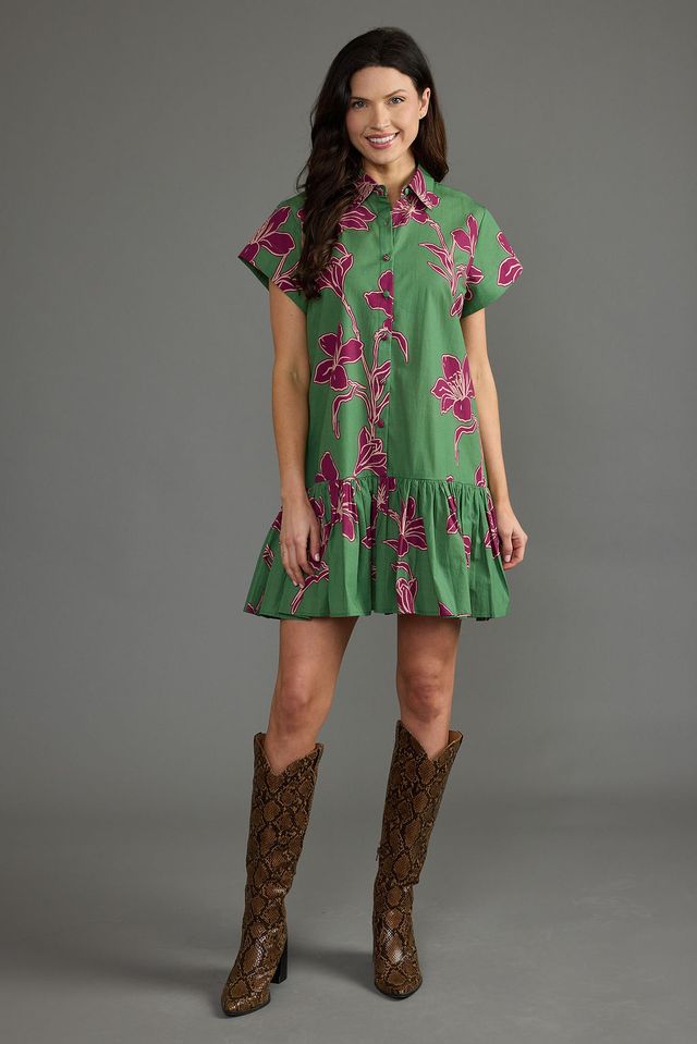 Jenny Dress - Verde Orchid