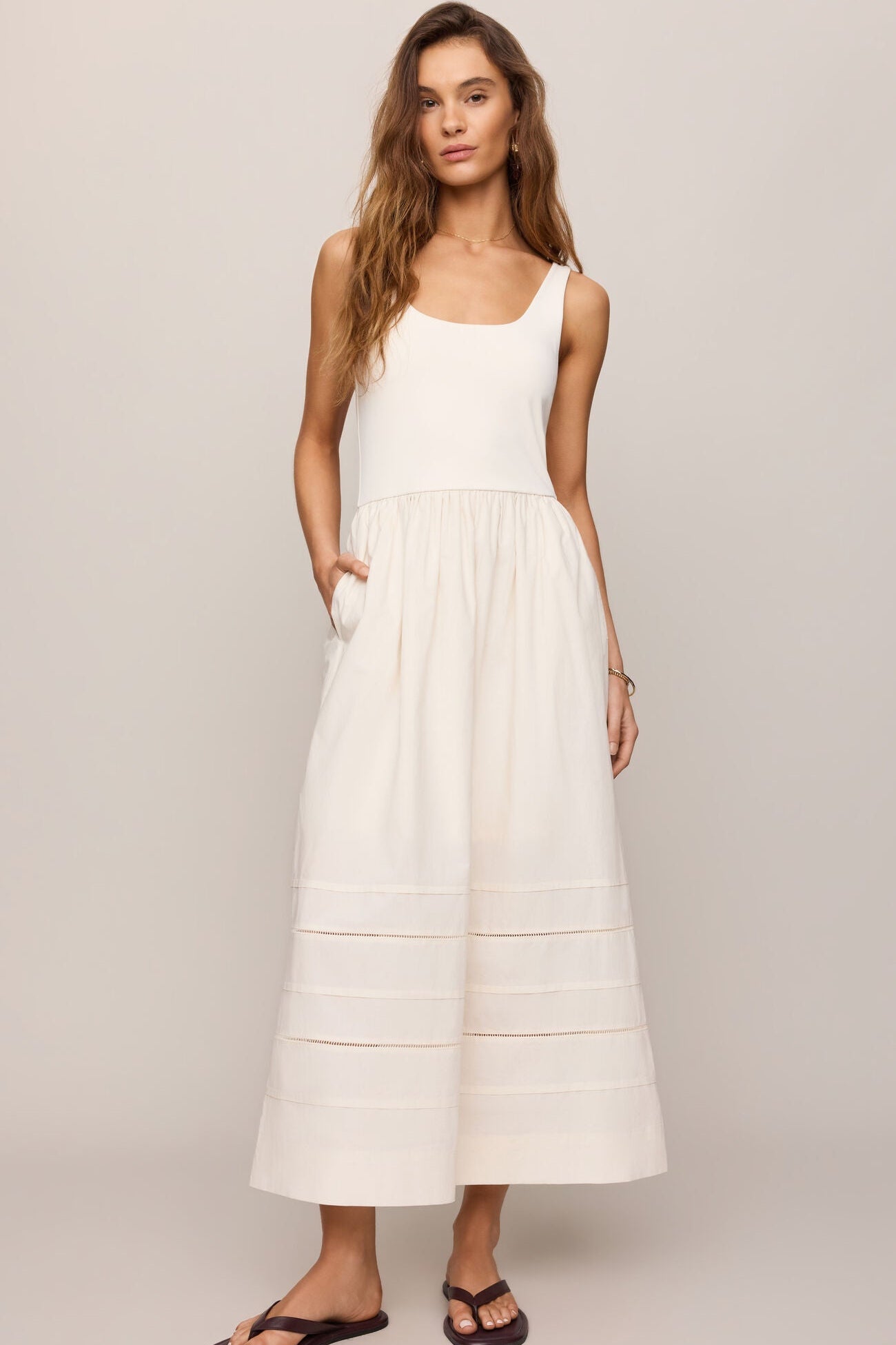 Johanna Midi Dress - Cloud