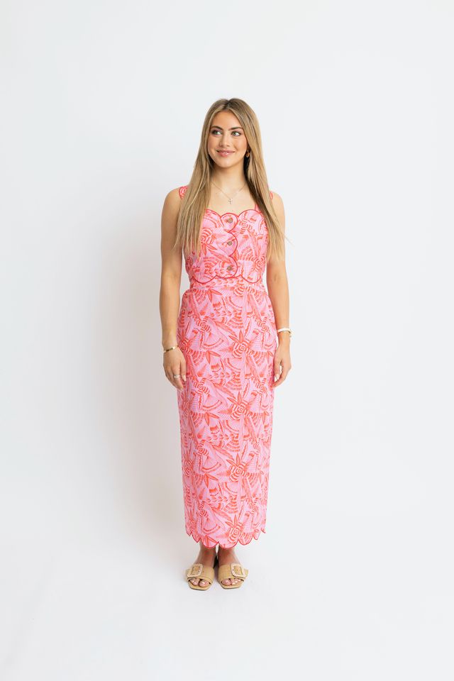 Tropical Maxi Skirt - Pink