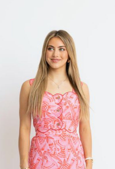 Tropical Scallop Tank - Pink