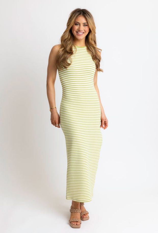 Stripe Knit Tank Maxi - Green