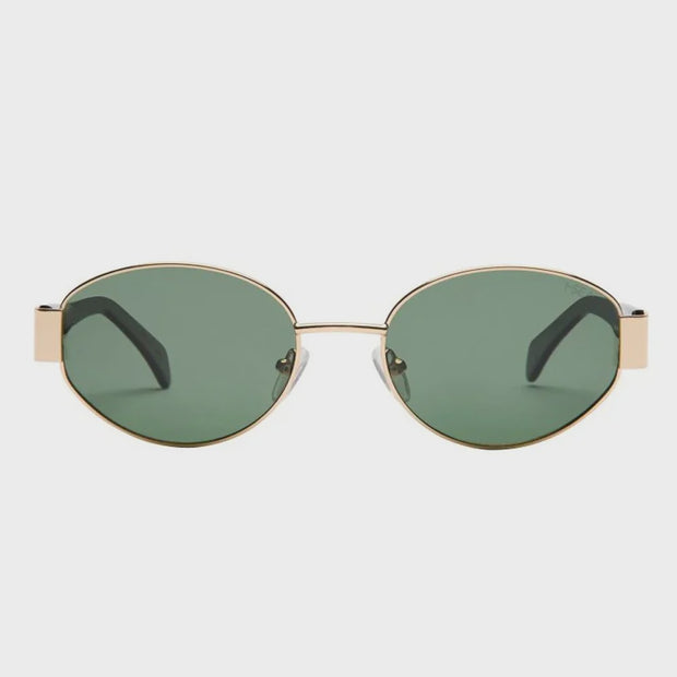 Lennox Sunglasses - Gold / Green Polarized Lens