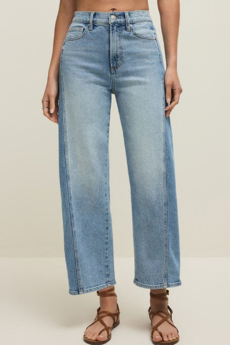 Luna High Rise Crop Bowed Jean - Utopia