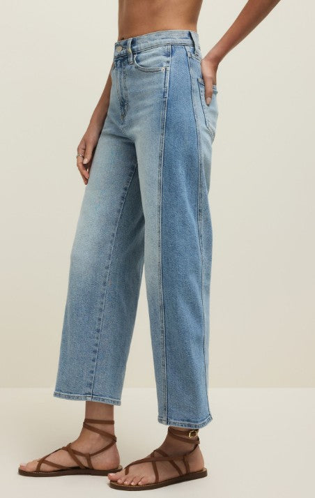Luna High Rise Crop Bowed Jean - Utopia