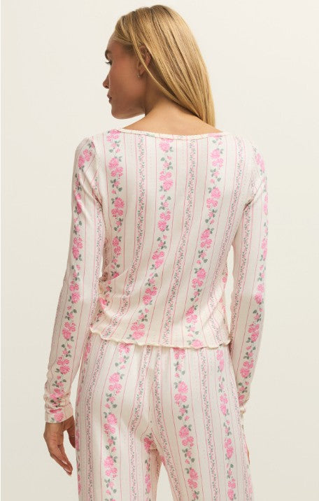 Marseille Boudoir Long Sleeve Top  - Vanilla Ice