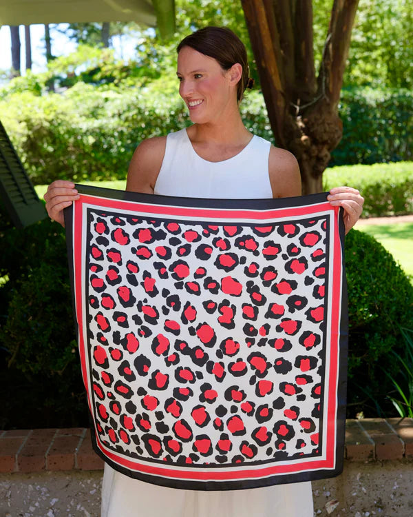 Meredith Spotted Scarf - Medium - Red / Black
