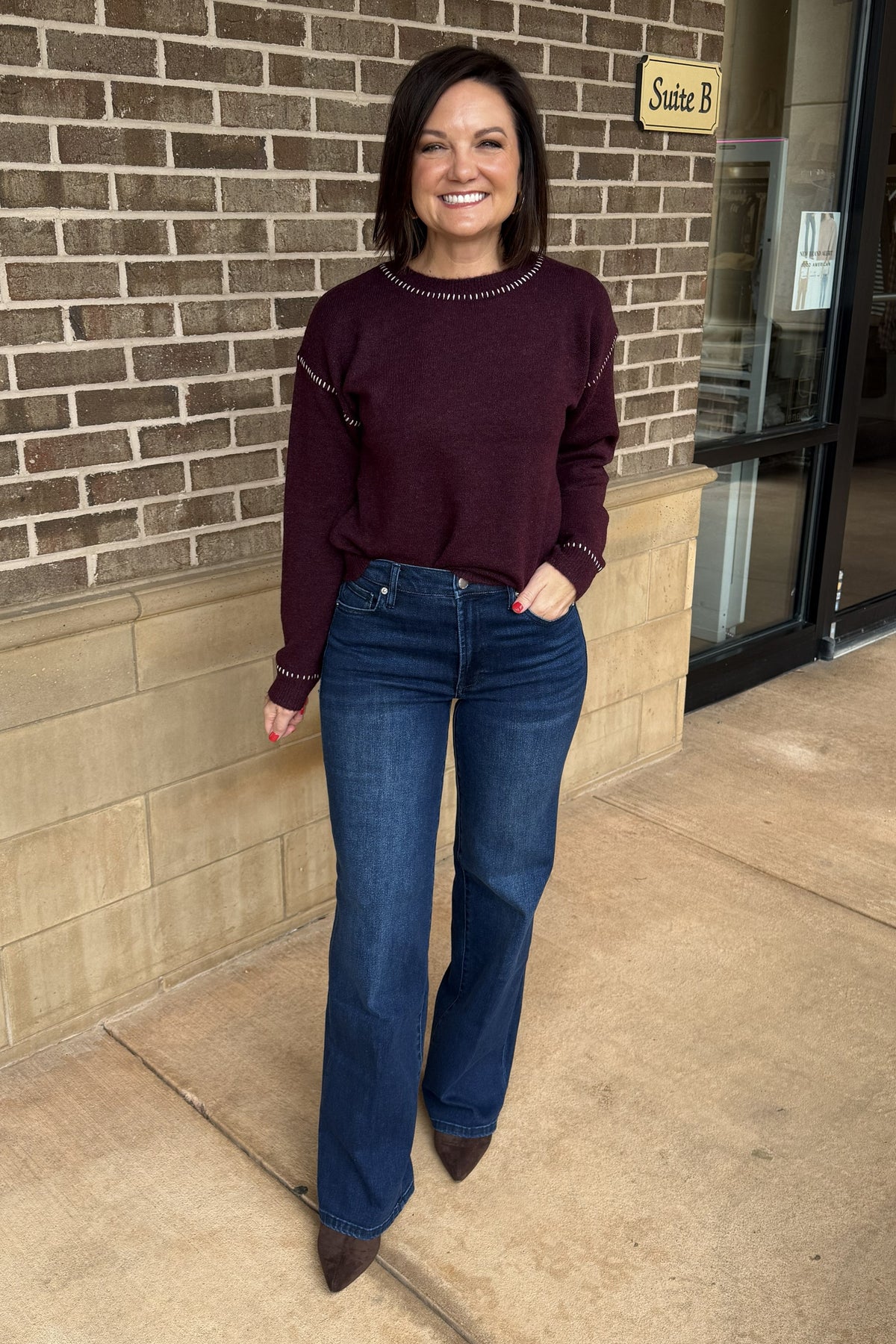 Margot Mid Rise Straight Leg 32" Jean - Locket