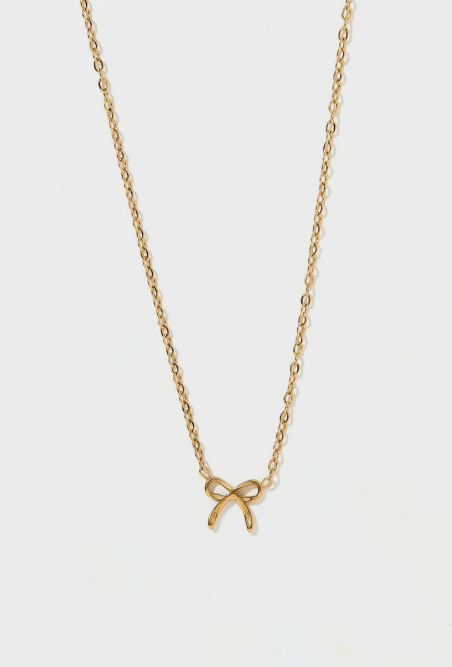 Sadie Bow Necklace - Gold