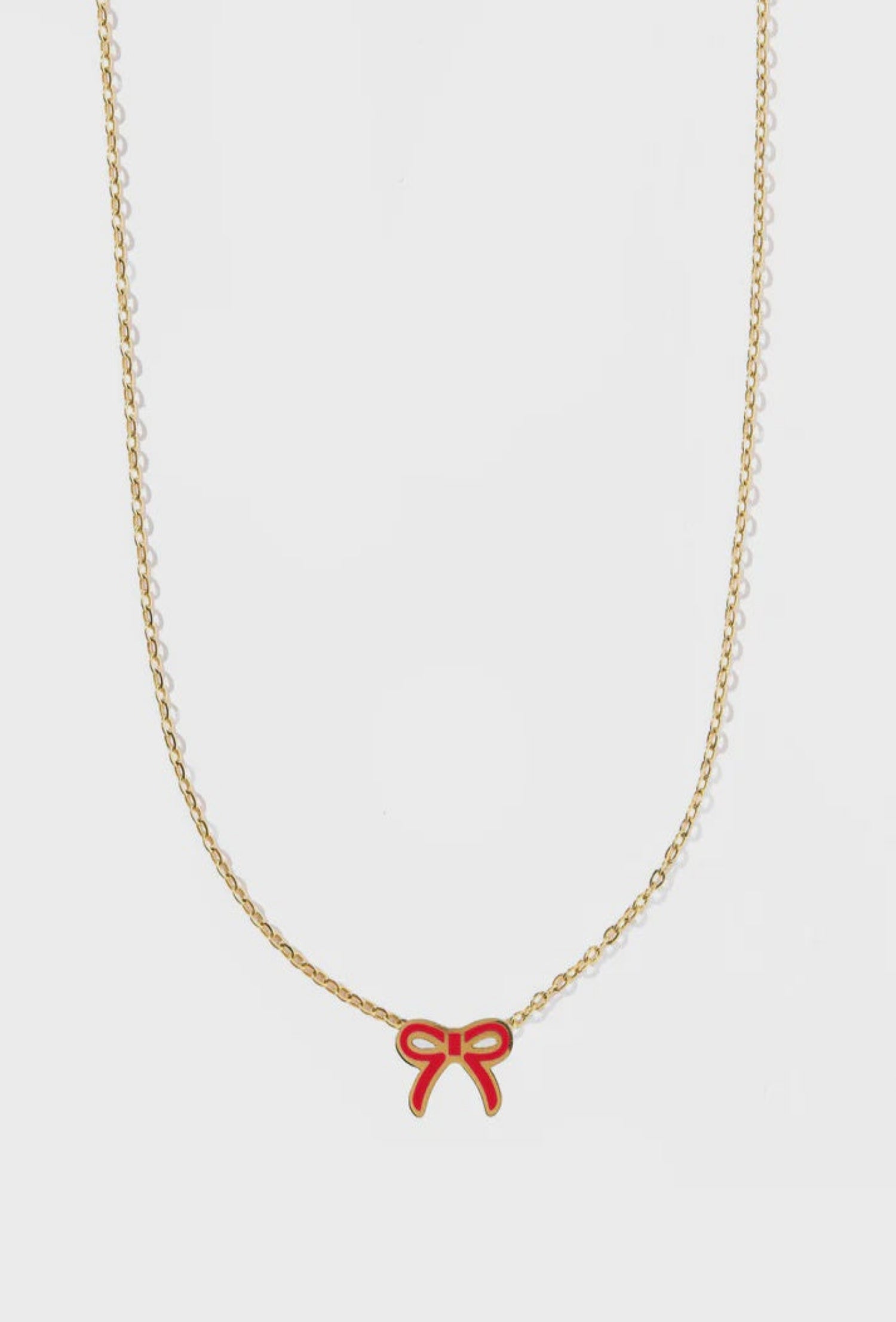 Sadie Bow Necklace - Red