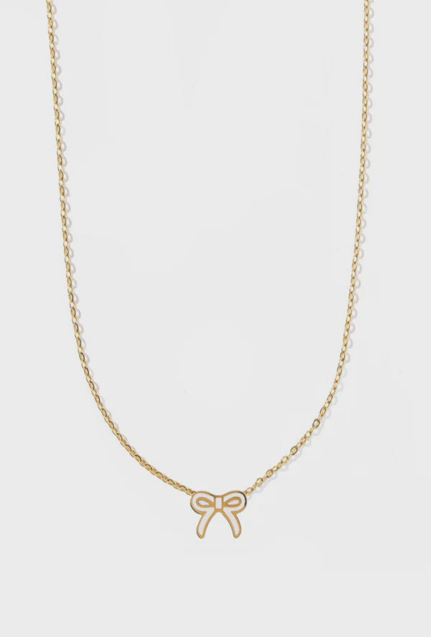 Sadie Bow Necklace - White