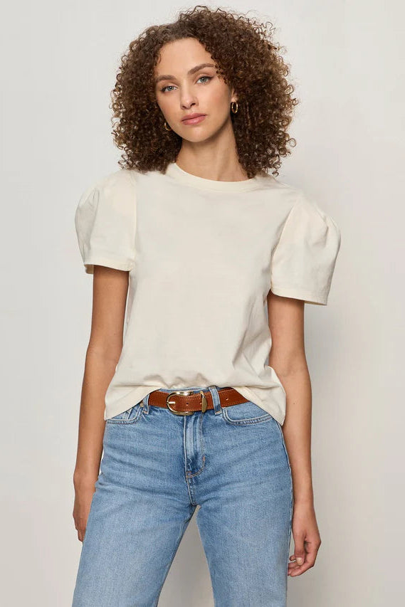 Pleated Tee - Collagen