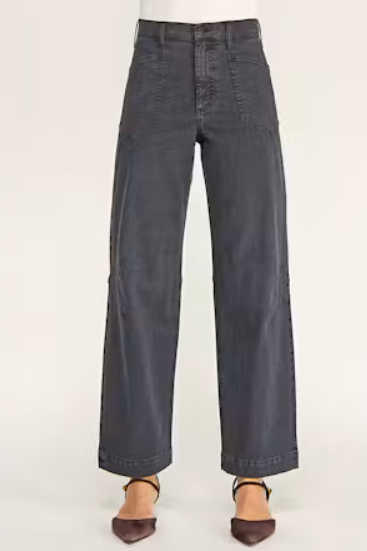 Reilly Curved Wide Leg Pant - Carbon