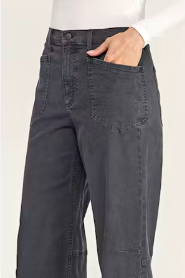 Reilly Curved Wide Leg Pant - Carbon