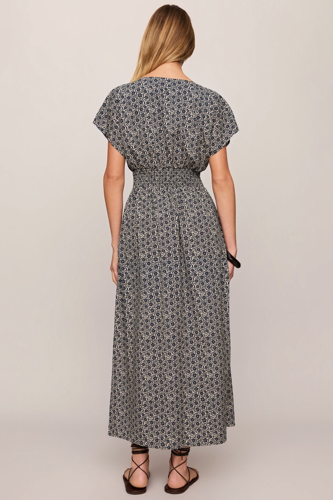 Sanna Iris Floral Midi Dress - Eclipse